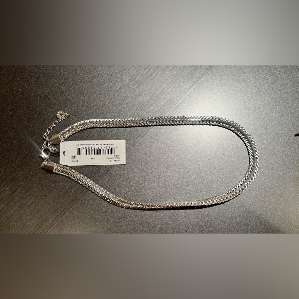 Anne Klein Silver-Flat Chain Necklace - Picture 5 of 8